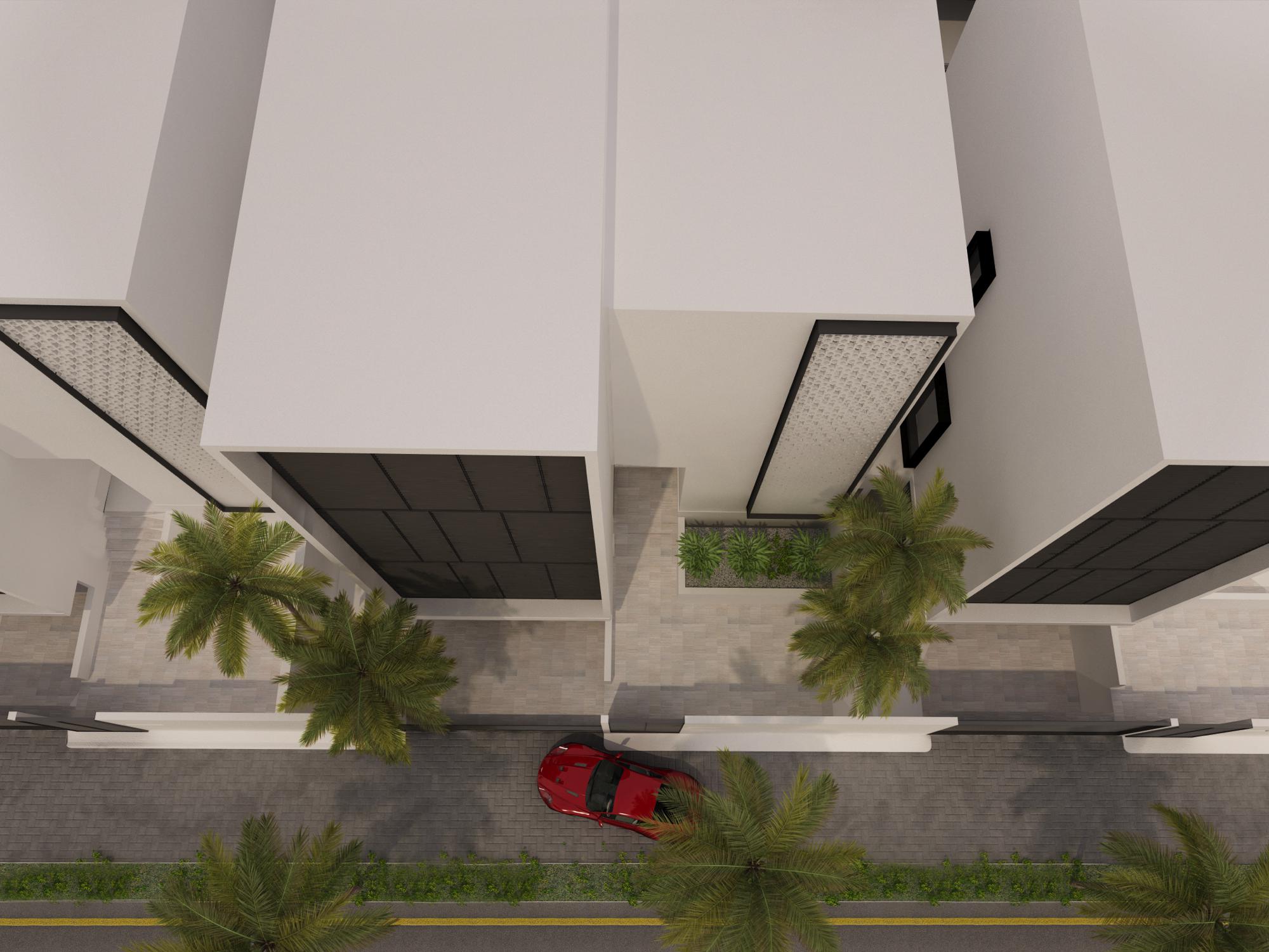 Jeddah Townhouses Front Ariel View